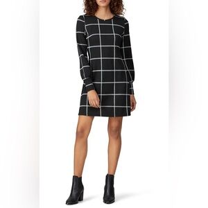 HUTCH Long Sleeve Plaid Sweater Mini Dress in Size Small